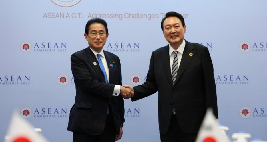 Security concerns nudge South Korea and Japan closer, with encouragement from US