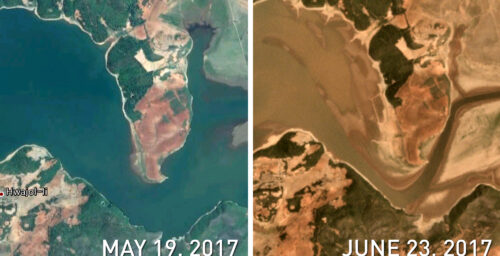 North Korea’s “abysmal” drought, seen from above
