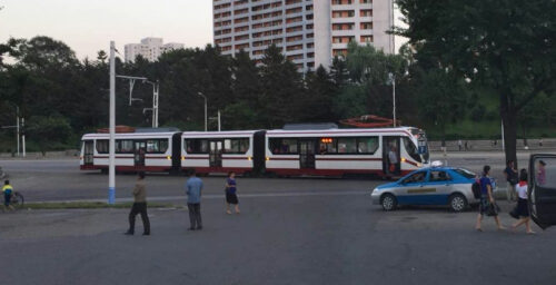 New tram cars appear on Pyongyang’s Liberation Street line