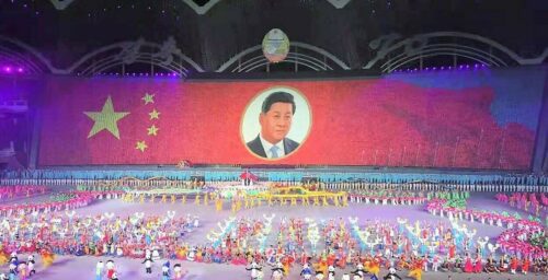 North Korea pays tribute to Chinese President in special mass games finale