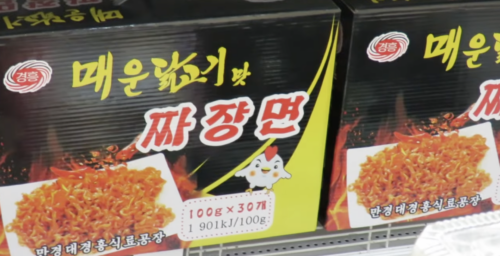 North Korean copy of South’s ‘fire chicken’ ramen shown at Pyongyang food fair
