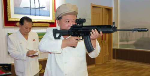 Kim Jong Un inspects nuke launcher and drone engine plants, fires sniper rifles