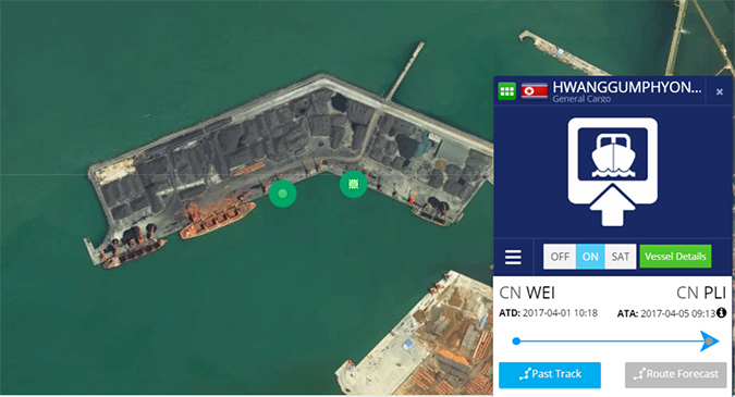Two more North Korean ships arrive at Chinese coal, iron terminal