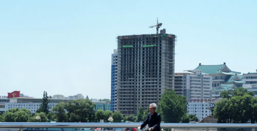 Photos reveal ongoing work on residential high-rise project near Kim Il Sung Square