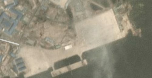 Satellite imagery shows no activity at North Korean container port