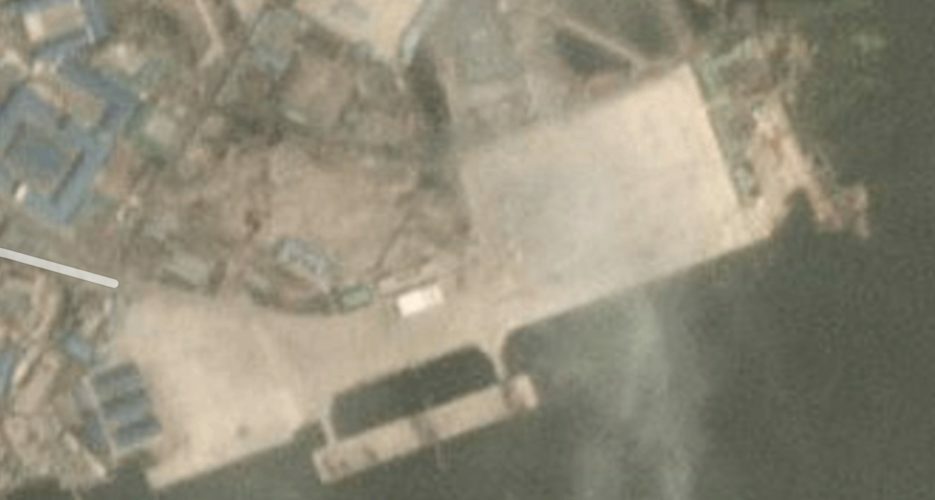 Satellite imagery shows no activity at North Korean container port