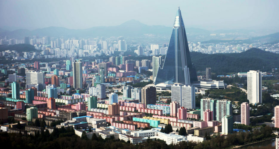Apartment blocks being demolished near Pyongyang’s Ryugyong Hotel, imagery shows