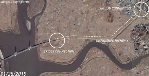 North Korean work to connect China’s “bridge to nowhere” slows down: imagery