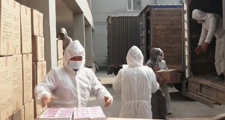 Goods clearing out of North Korean disinfection zone 3 months after trade freeze