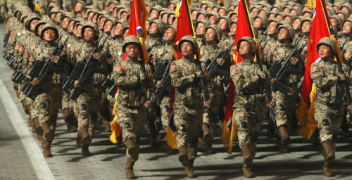 North Korean troops start marching drills in latest sign of upcoming parade
