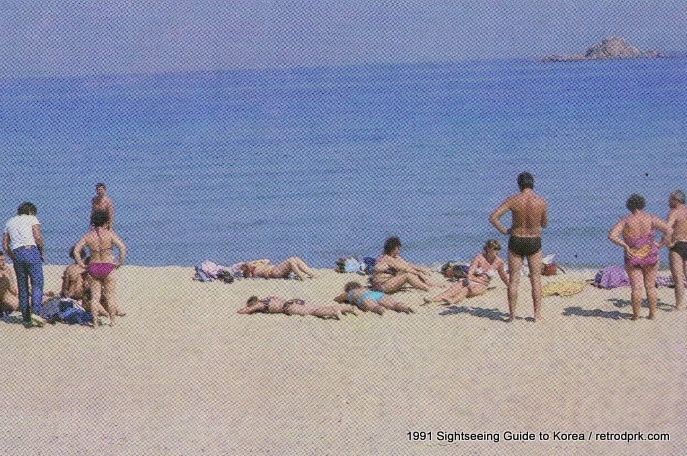Promoting North Korean beaches in 1991 | Image courtesy of Retro DPRK