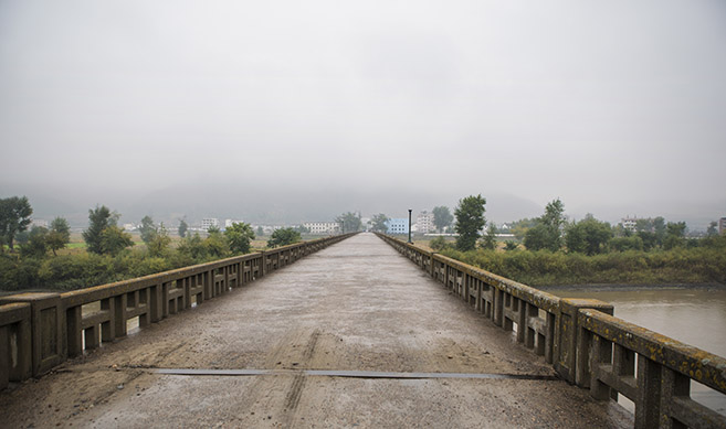 The bridge connecting Tumen in China, and Namyang in the DPRK
