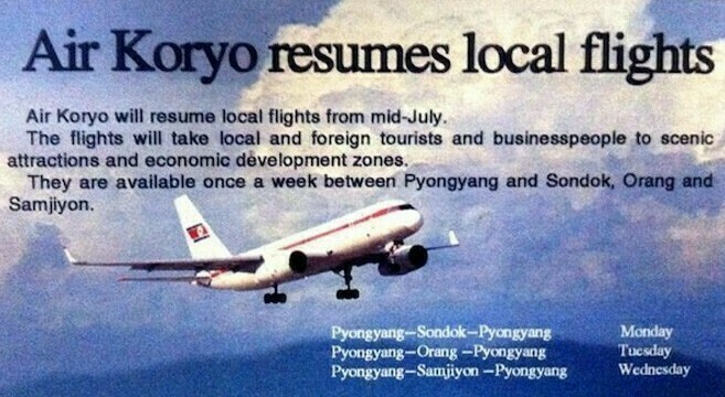 Amid tourism boost, North Korea confirms domestic flights resumption