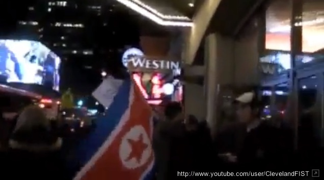 North Korea Sympathizers Storm Times Square Movie Theater