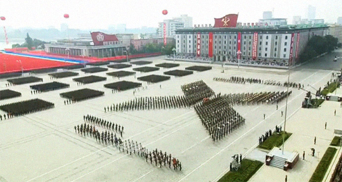No heavy military hardware at N. Korea’s anniversary parade