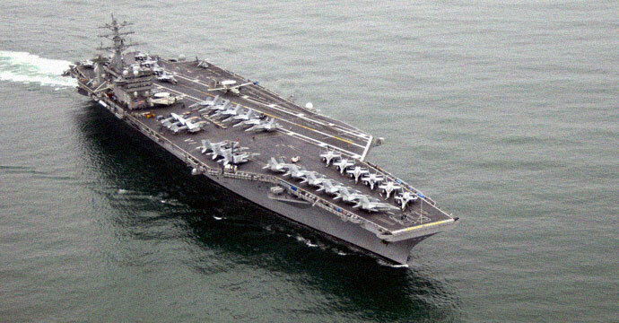 U.S. Aircraft Carrier in Korea for “routine operations”