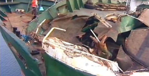 N. Korea releases footage of damaged ship