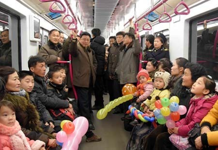 First N.Korean-made subway car makes symbolic run