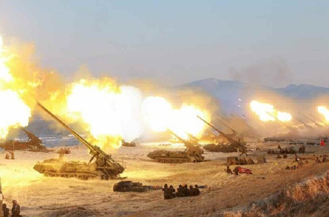 North Korea holds its largest ever artillery exercise