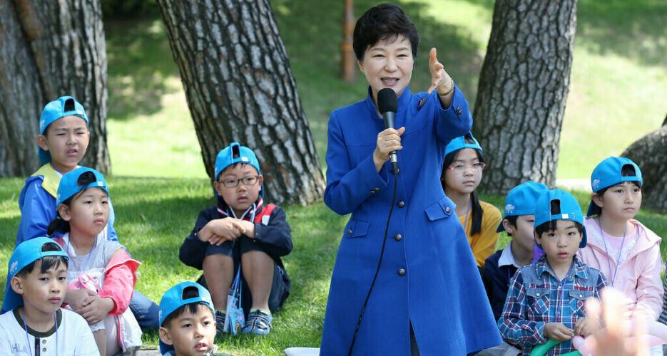 Park warns of unification ‘by N.Korea’ without textbook changes