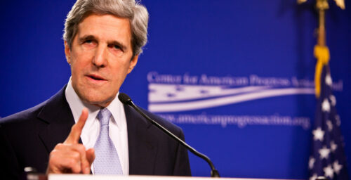 Kerry mentions peace treaty with North Korea