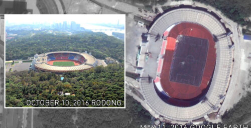 Stadium and maze projects completed in central Pyongyang
