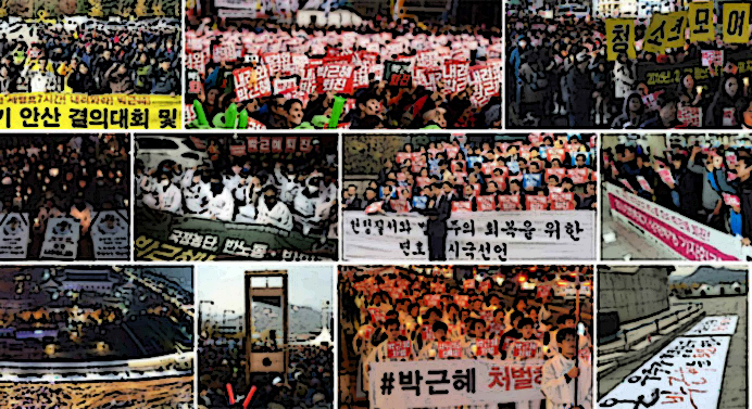 North Korea crops pictures of Seoul in mass protest coverage