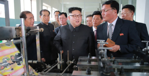 Kim Jong Un visits factory run by disabled soldiers