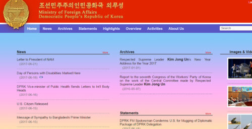 North Korea’s Foreign Ministry launches new website