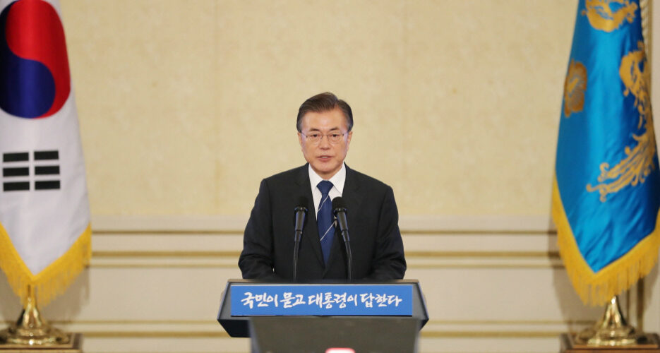 Moon says North Korea developing nuclear-armed missile would be “red line”