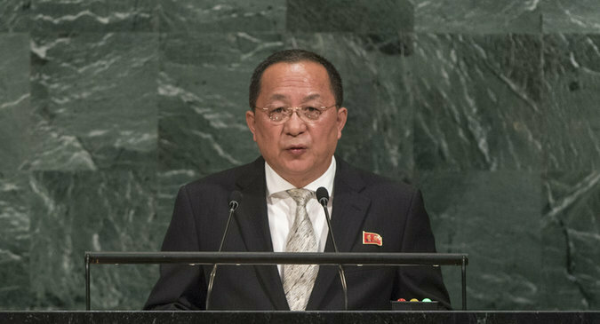 North Korean FM delivers fiery speech at UN, calls Trump “deranged”
