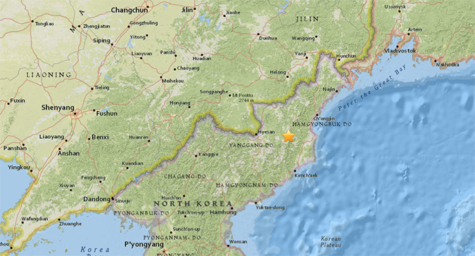 2.9 magnitude earthquake detected in North Korea