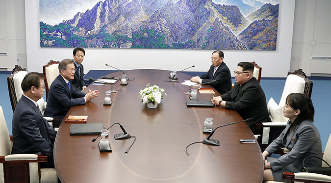 In morning meeting with Moon, Kim Jong Un makes rare reference to “defectors”