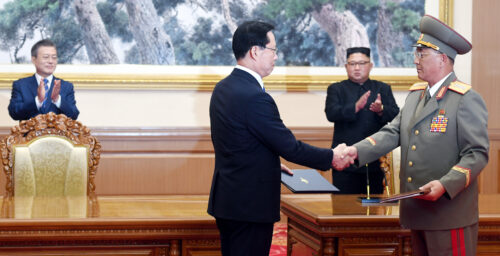 Two Koreas agree to end military exercises near border, withdraw GPs in DMZ
