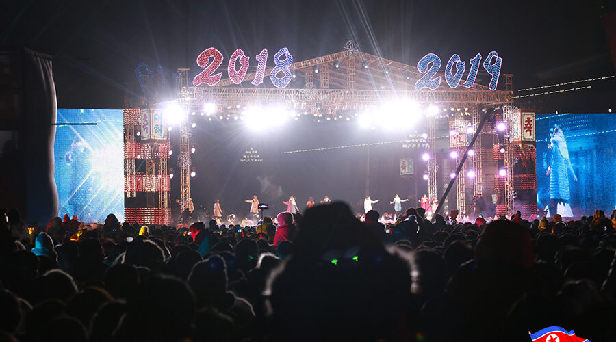 North Korea rings in new year with midnight concert, drone show