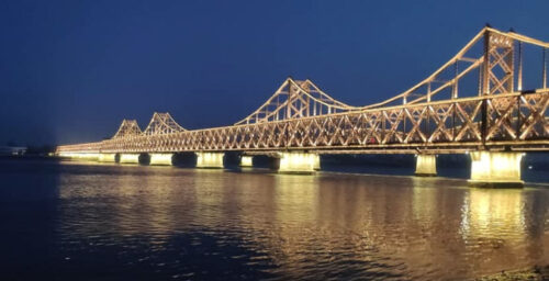 Kim Jong Un’s train crosses into China over Yalu Friendship Bridge
