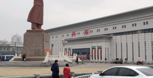 Dandong station quiet amid rumors of upcoming train journey by Kim Jong Un