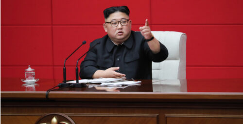 N. Korea must deal a “blow” against hostile forces, Kim Jong Un tells ruling party