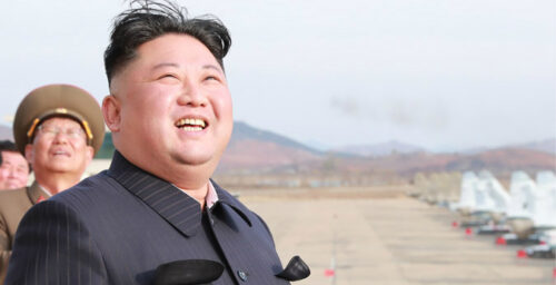 Kim Jong Un praises army’s “readiness” following impromptu air combat exercise