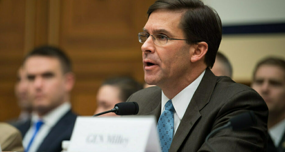 U.S. Senate confirms Mark Esper as new defense secretary