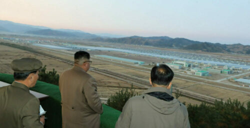 Kim Jong Un tours large-scale greenhouse development project in Kyongsong County