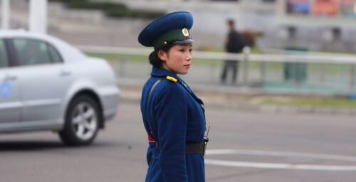 North Korea’s iconic traffic ladies mostly disappear from Pyongyang streets