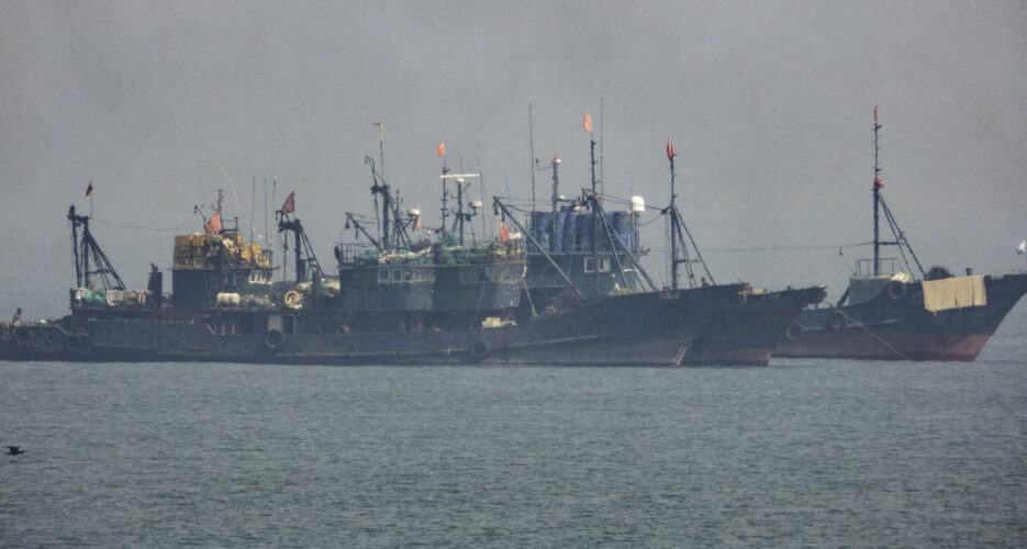 Chinese vessels fish freely in contested waters between the two Koreas
