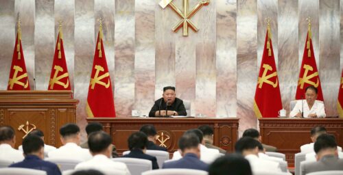 Kim Jong Un holds military meeting on typhoon after thousands of homes destroyed