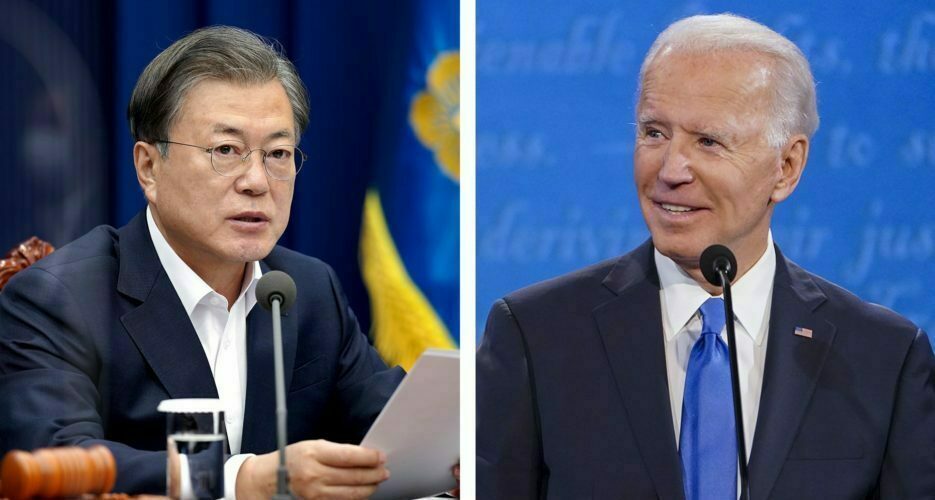 Biden and Moon talk North Korea denuclearization and vow to meet next year