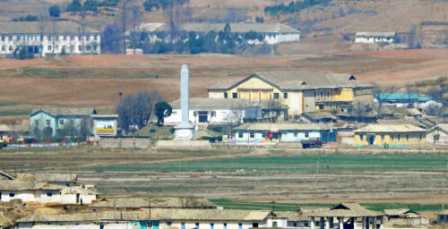 Pants and propaganda: Photos from Korean border area show life in North Korea