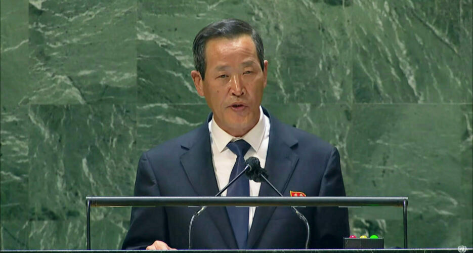 North Korean diplomat takes podium at UN to blame US for war in Ukraine