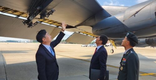 US, South Korean officials inspect nuclear bomber in warning to North Korea