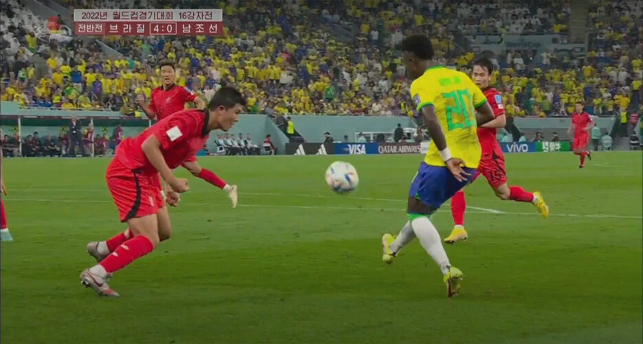 North Korea state TV airs South Korea’s lopsided World Cup loss to Brazil