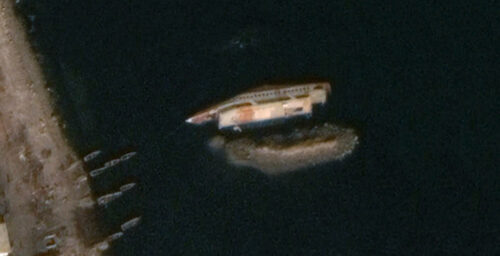 North Korean ferry capsized near Wonsan naval base, satellite imagery shows